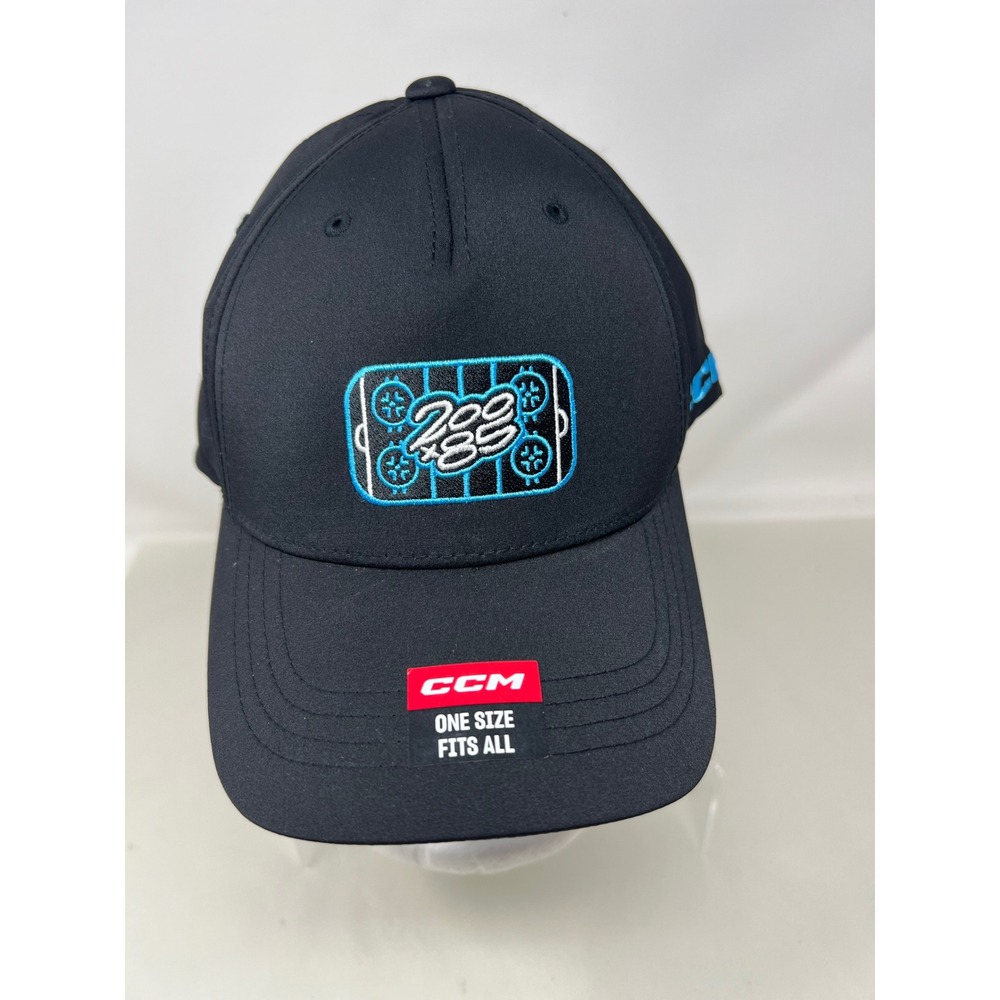 CCM Hockey Hat Snapback OSFA Black New 200x85 Rink Graphic Adjustable Cap